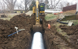 Work done at a Leavenworth residence to replace storm drains