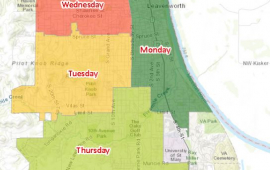 Curbside Trash Collection map