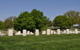 Grave stones at Leavenworth National Cemetery