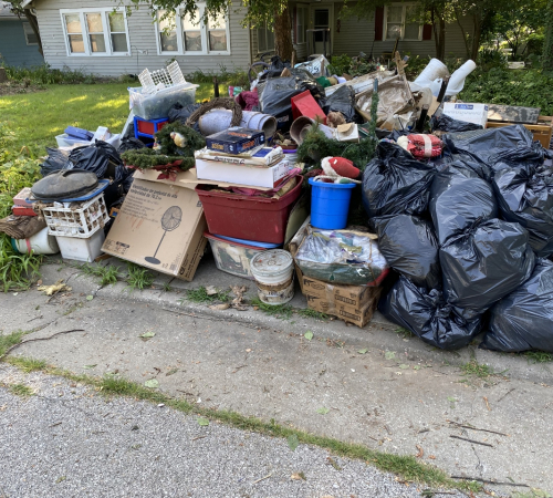 Trash pile in Leavenworth