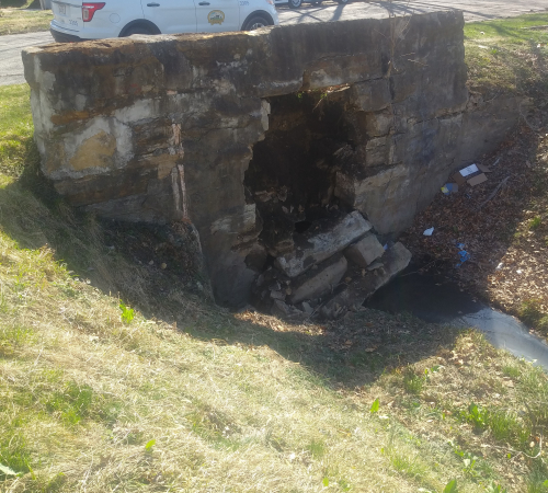 9th & Osage storm drain pipe