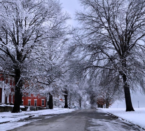 Snow on North Esplanade 