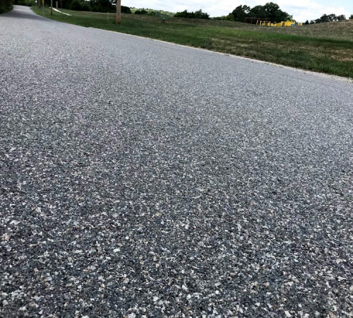 granite seal treatment as it appears on a city street