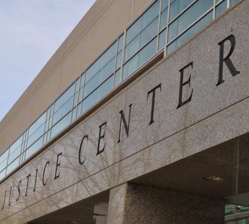 Justice Center building front