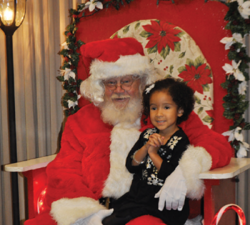 Santa with child on lap