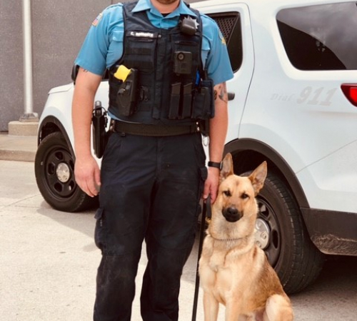 Ofc. Cole Brummer and K-9 Vlad