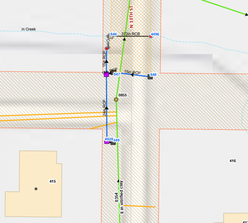 Photo of mapped area described in text