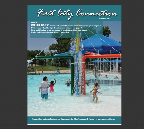 front page of city newsletter