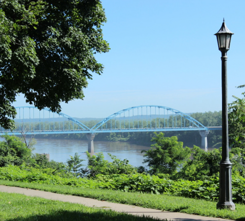 Centennial Bridge connecting MO to KS
