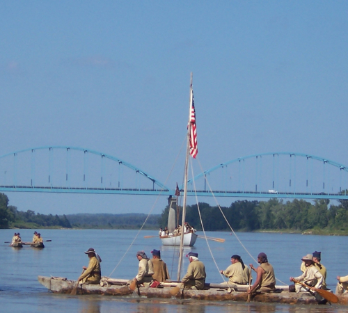 Lewis and Clark on the MO River