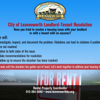 City of Leavenworth Landlord-Tenant Resolution call 913-364-5840