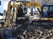 Placement of new storm water drainage pipes