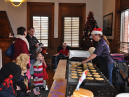 Pancake Station at Breakfast with Santa