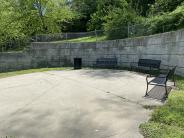 pocket park at Three-Mile Creek Walking Trail