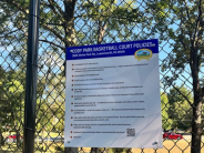 BBCP Basketball Court Policies Sign
