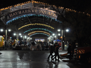 Haymarket Square during the holidays