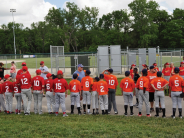 Group of young baseball players at Sportsfield
