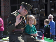 Irish military officer and his child