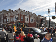 Buffalo Soldier float in the veterans day parade