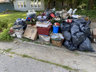 Trash pile in Leavenworth