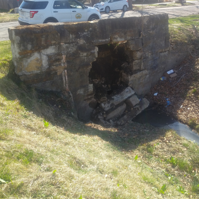 9th & Osage storm drain pipe