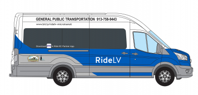 image of RideLV micro transit passenger van