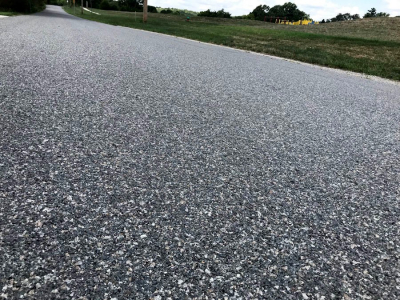 granite seal treatment as it appears on a city street