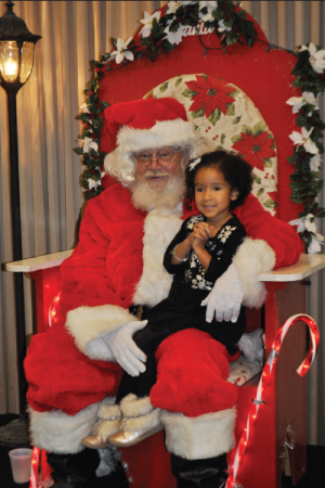 Santa with child on lap