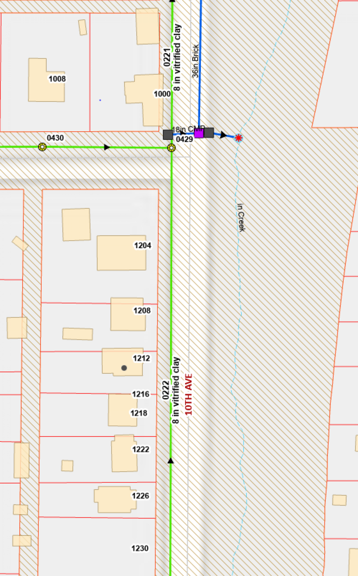 photo of map affected area (see text for description in post)