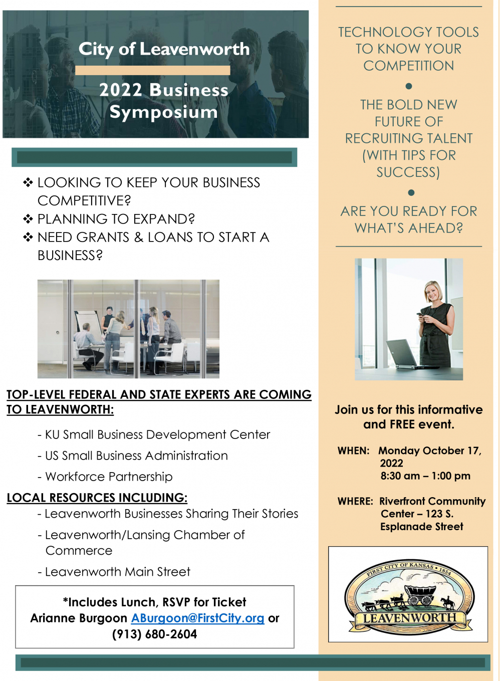 City of Leavenworth 2022 Business Symposium Leavenworth, Kansas