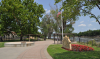 Walking trail along the Missouri River at Leavenworth Landing Park